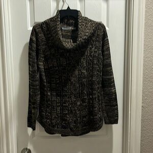 Jason Maxwell Sweater Womens Large Brown Knit Cowl Neck Long Sleeve Casual
